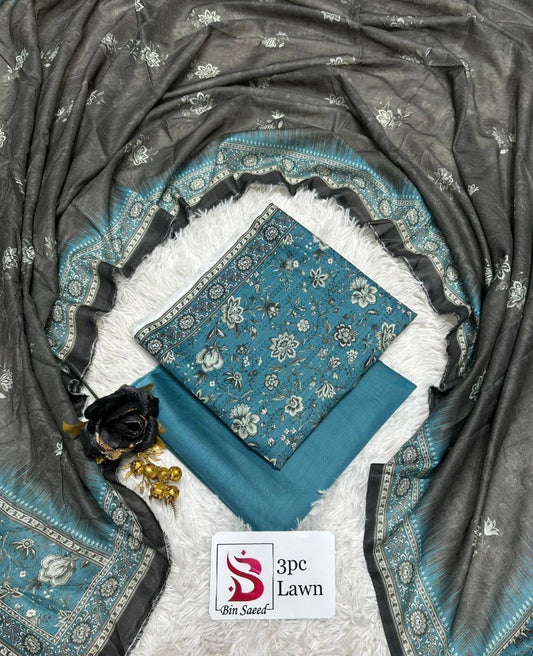 Orignal Binsaeed Lawn 3-piece Unstitched 2026