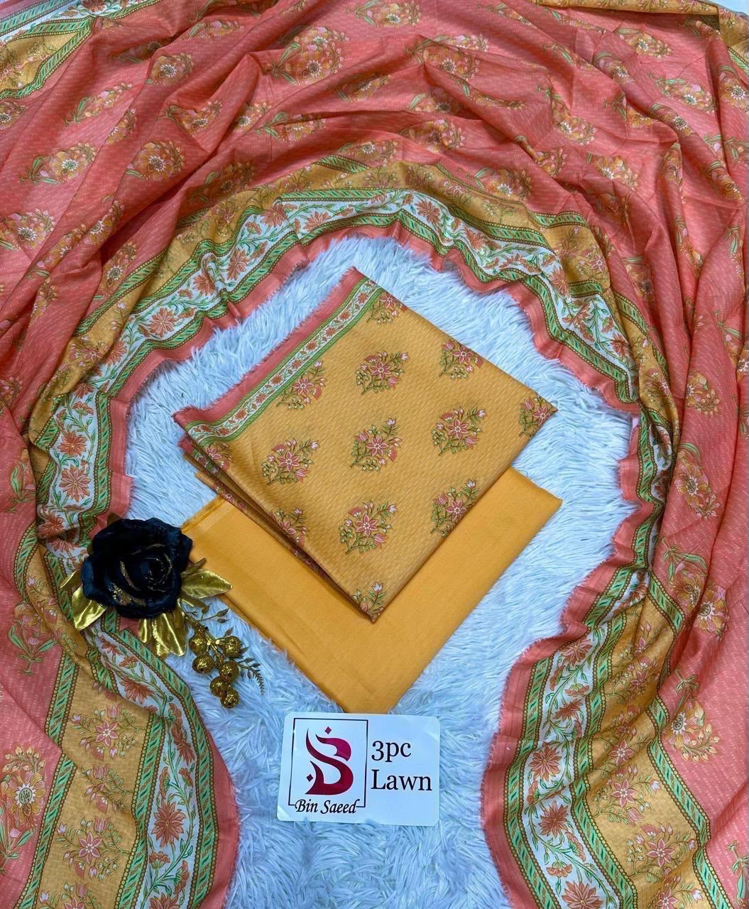 Orignal Binsaeed Lawn 3-piece Unstitched 2026
