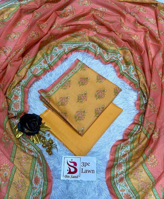 Orignal Binsaeed Lawn 3-piece Unstitched 2026