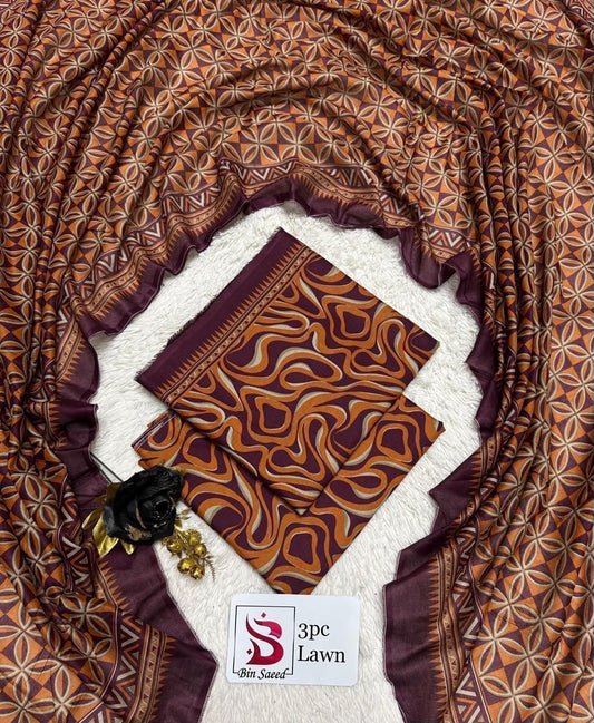 Orignal Binsaeed Lawn 3-piece Unstitched 2026