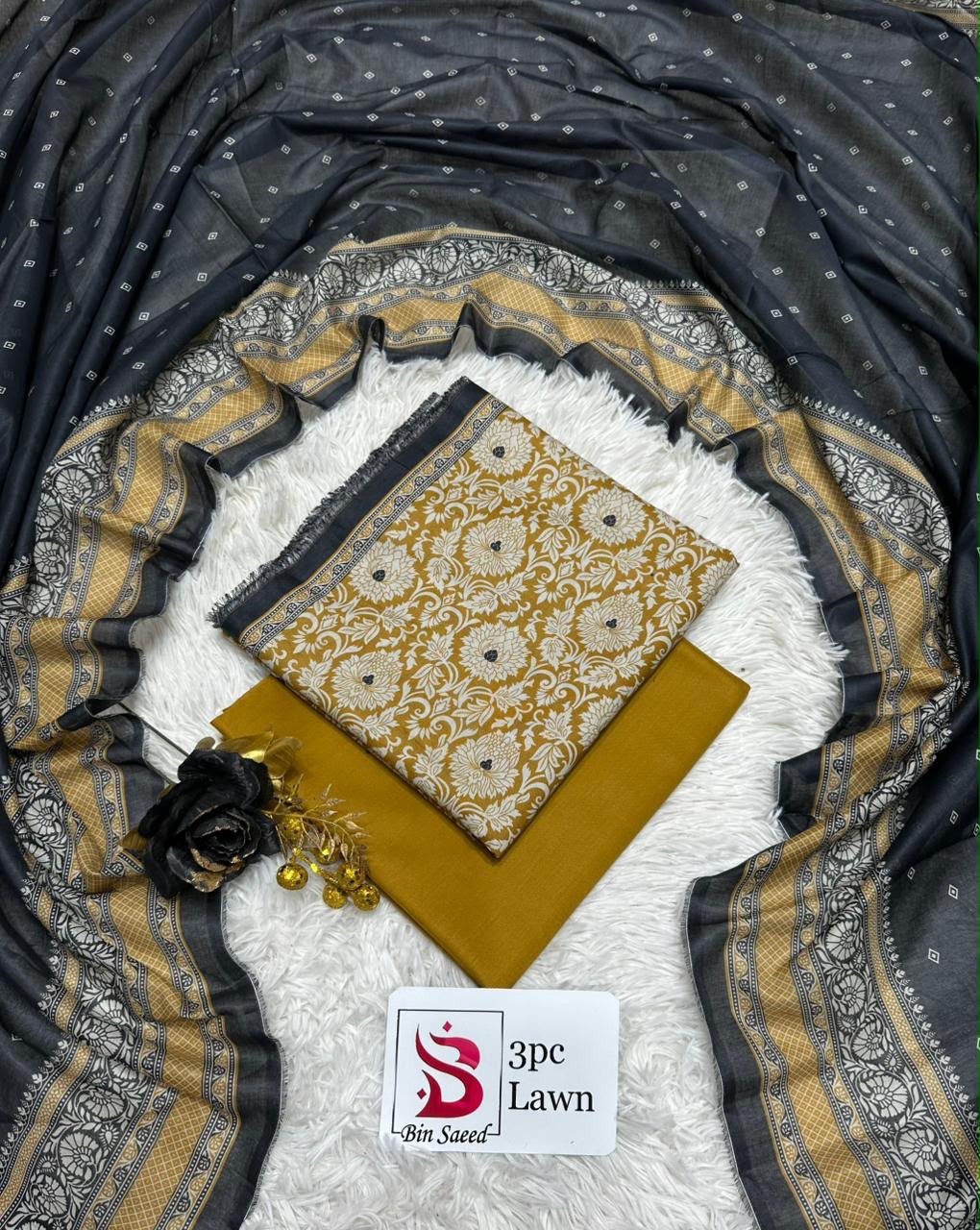 Orignal Binsaeed Lawn 3-piece Unstitched 2026