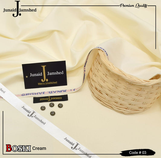 J. JUNAID JAMSHAED - FOUR SEASONS WASH & WEAR BOSKI CREAM