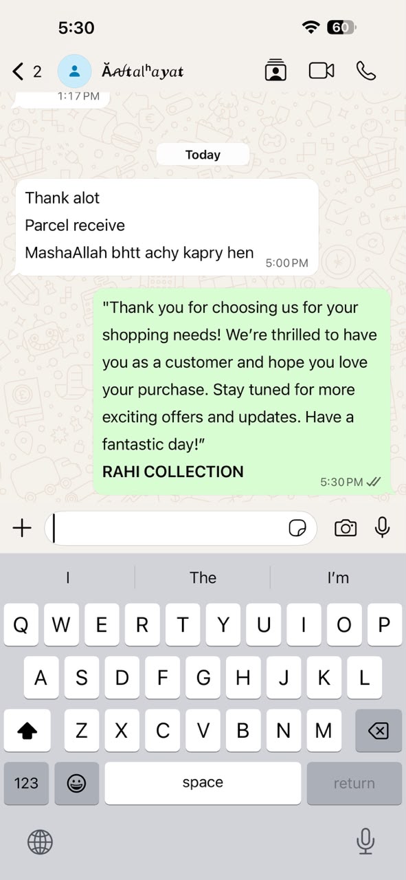 Customer feedback
